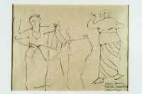 Elderly dancing teacher demonstrating 22,5x30cm