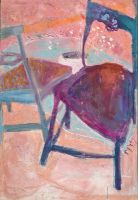 2 chaises mauve et vert 111x76cm