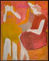 2 femmes assises 126x101cm